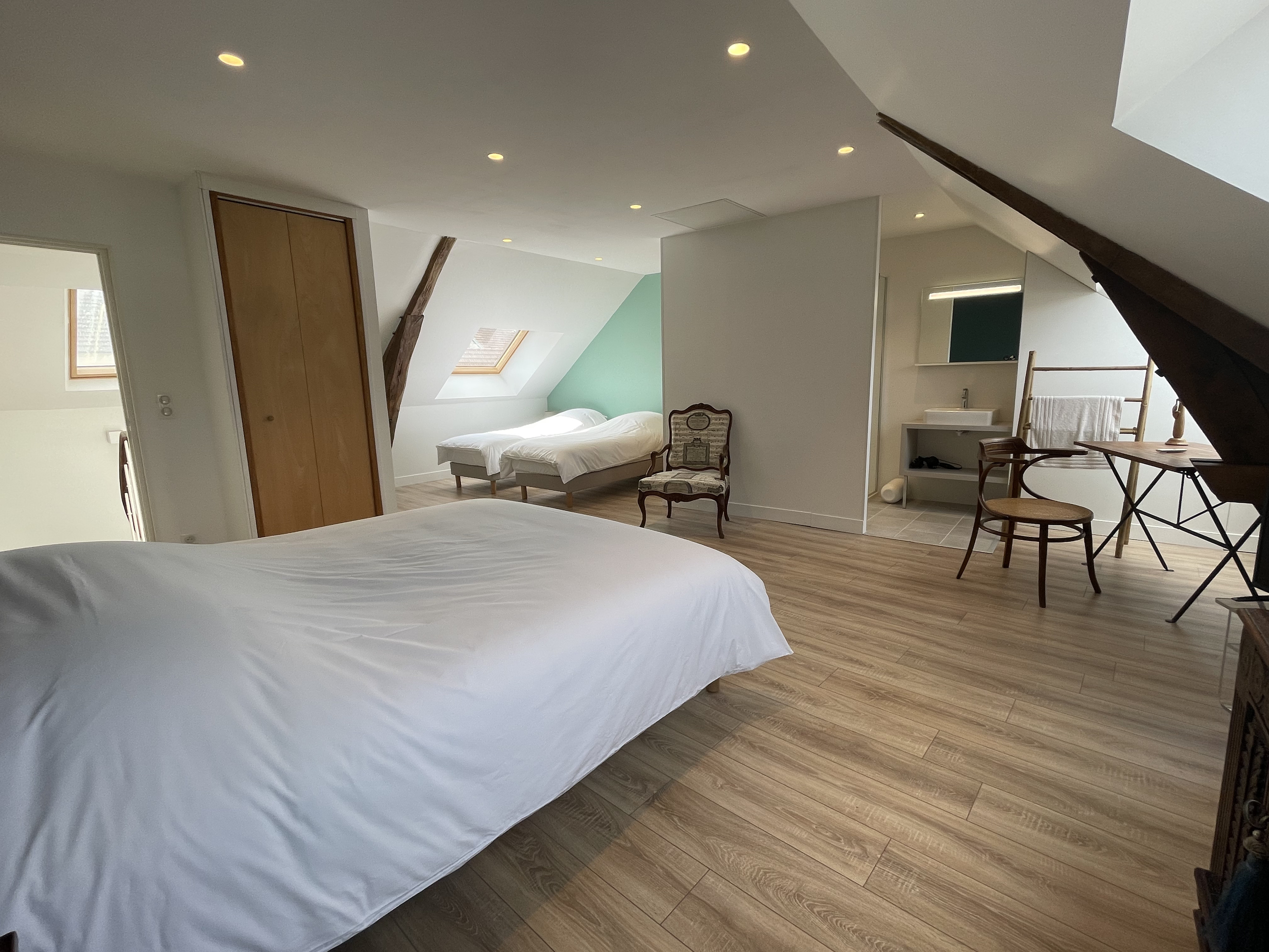 Photo of rows of school desk chairs in a classroom.